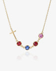 Cross with Birthstone Necklace