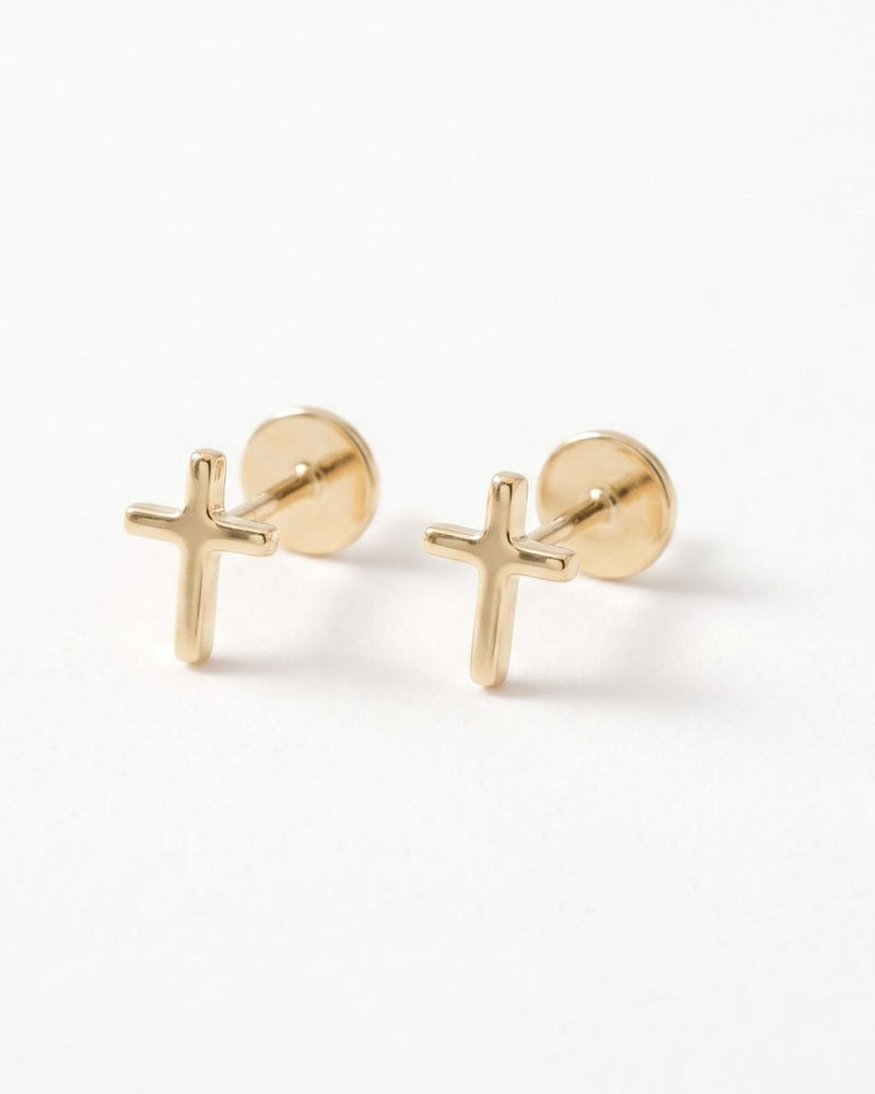 Petite Cross Studs