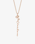 Personalized Name Necklace with Birth Flower