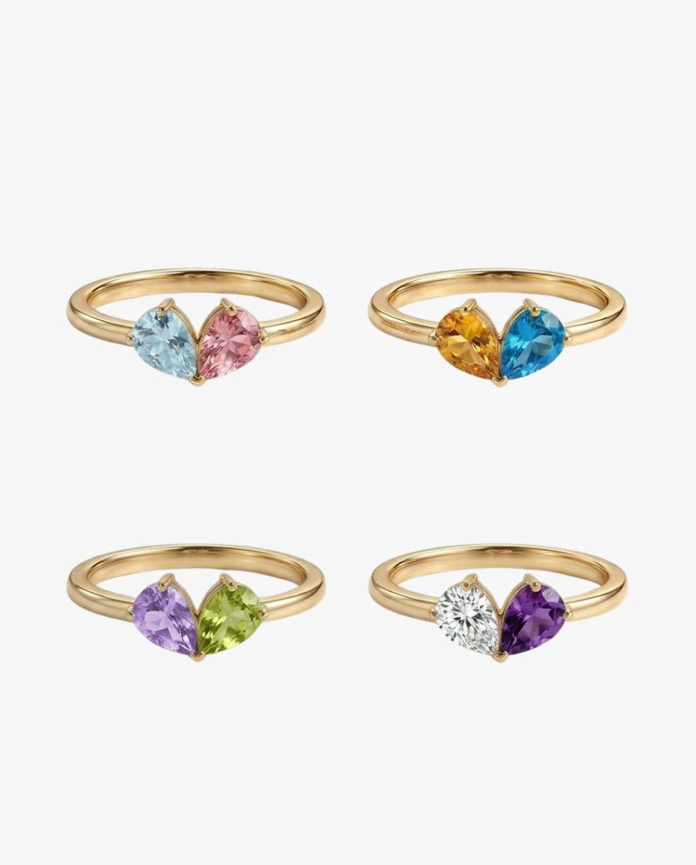 Birthstone Heart Ring – Custom Collective