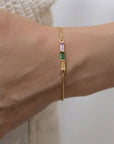 Baguette Birthstone Bracelet