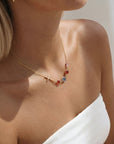 Cross with Birthstone Necklace