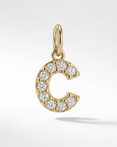 Custom Diamond Initial Letter Charm