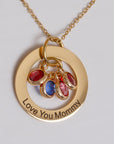 Eternal Ring Birthstone Family Necklace