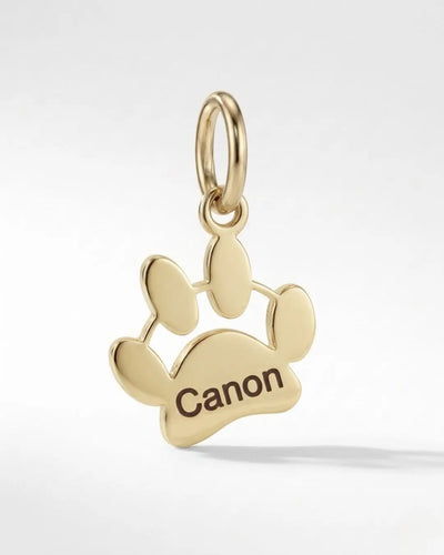 Personalized Paw Print Engravable Charm