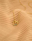 Cross Heart Birthstone Necklace