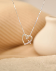 Cross Heart Birthstone Necklace