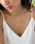 Personalized Birthstone and Cross Necklace