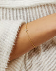Dainty Diamond Flower Bracelet