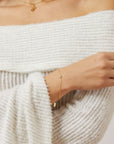 Dainty Diamond Flower Bracelet