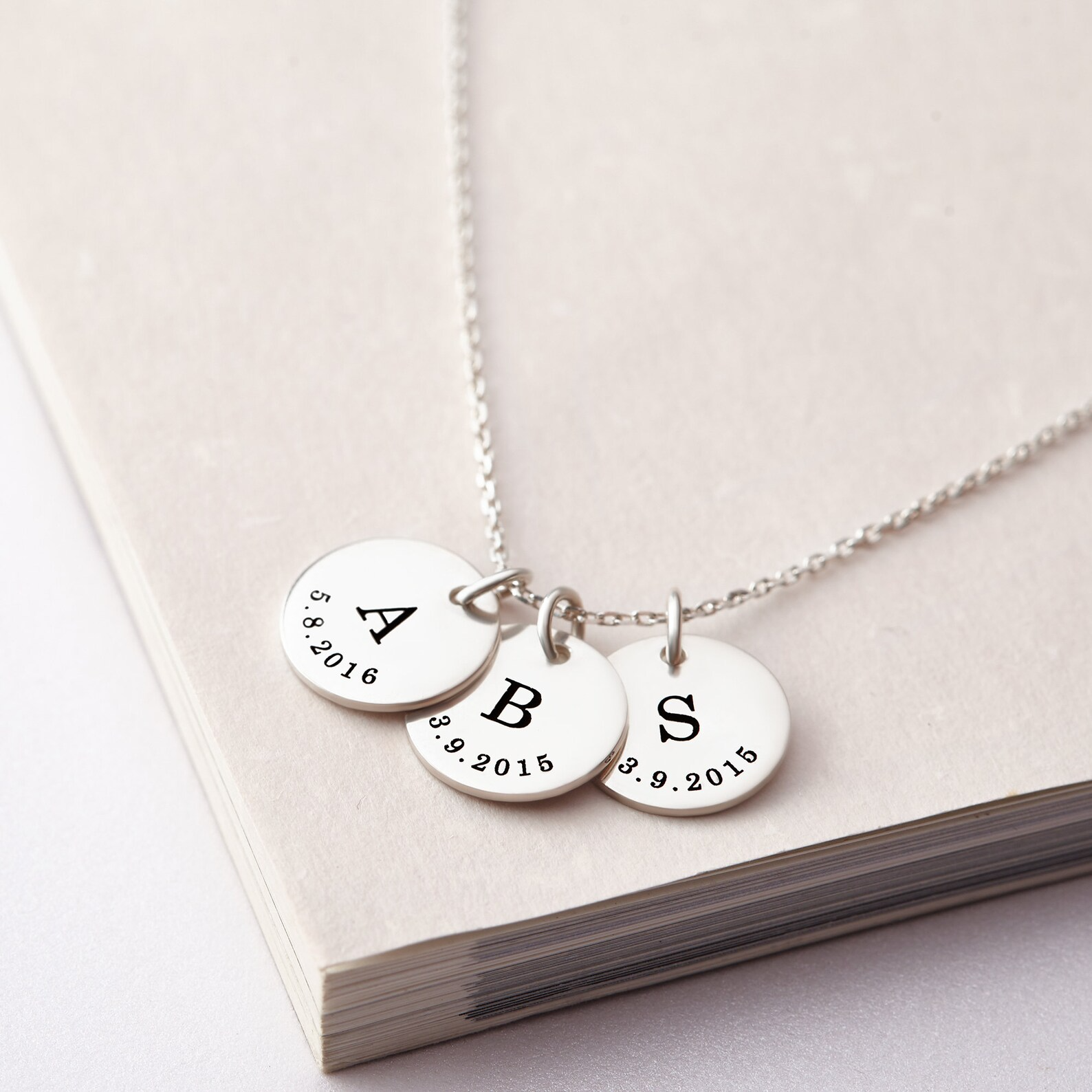 Customized Initial Birthdate Necklace