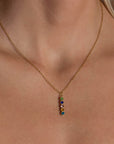 Vertical Birthstone Necklace