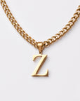 Mens Cuban Initial Necklace