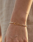 Script Tennis Bracelet
