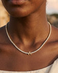 Initial Tennis Necklace