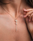 Personalized Name Necklace with Birth Flower