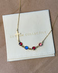 Cross with Birthstone Necklace