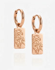 Birth Flower Tag Huggies