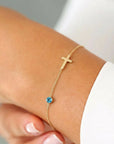 Cross Bracelet with Birthstone - CG2554S,CG2555S,CG2556S
