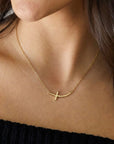Curved Cross Necklace - CG3904S,CG3905S,CG3906S