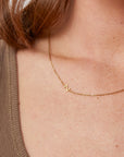 Personalized Single Sideway Initial Necklace
