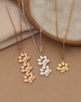 Personalized Paw Print Name Necklace - CG3117S,CG3118S,CG3119S,CG3120S,CG3121S,CG3122S,CG3123S,CG3124S,CG3125S,CG3126S,CG3127S,CG3128S