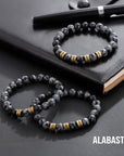 Customized Lava Tiger Eye Stone Beads Bracelet for Men