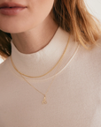 Script Diamond Initial Necklace