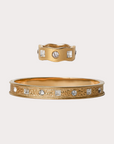 Statement Ring & Golden Halo Bracelet Bundle