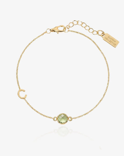 Birthstone Letter Bracelet - CG1015S,CG1016S,CG1017S,CG1018S,CG1019S