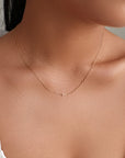 sideway initial necklace