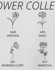 birth flower name necklace