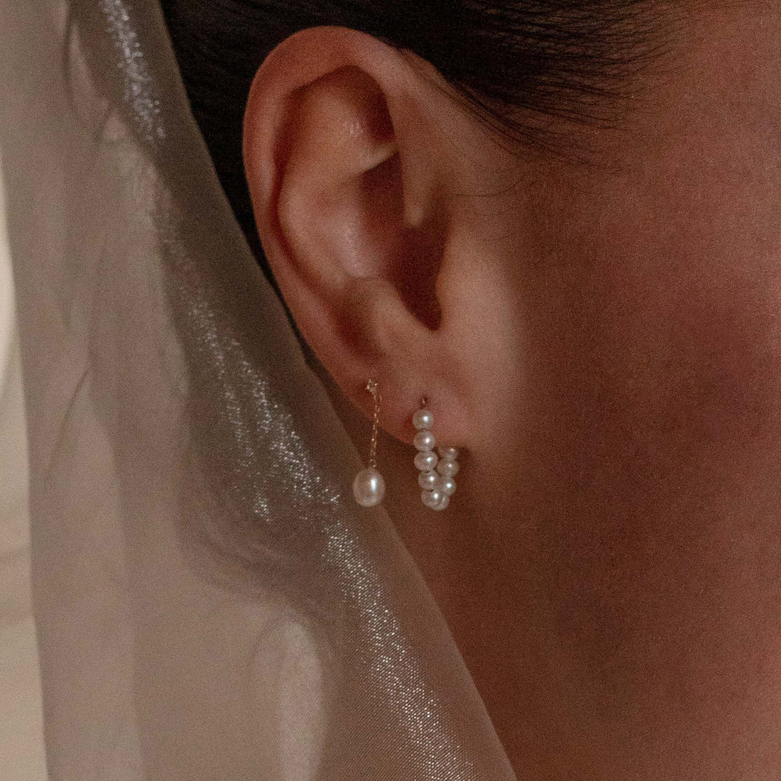 Dainty Pearl Drop Earrings - CG3079S,CG3080S