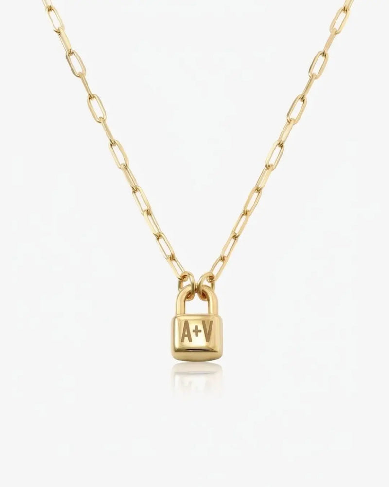 Lock Initial Necklace