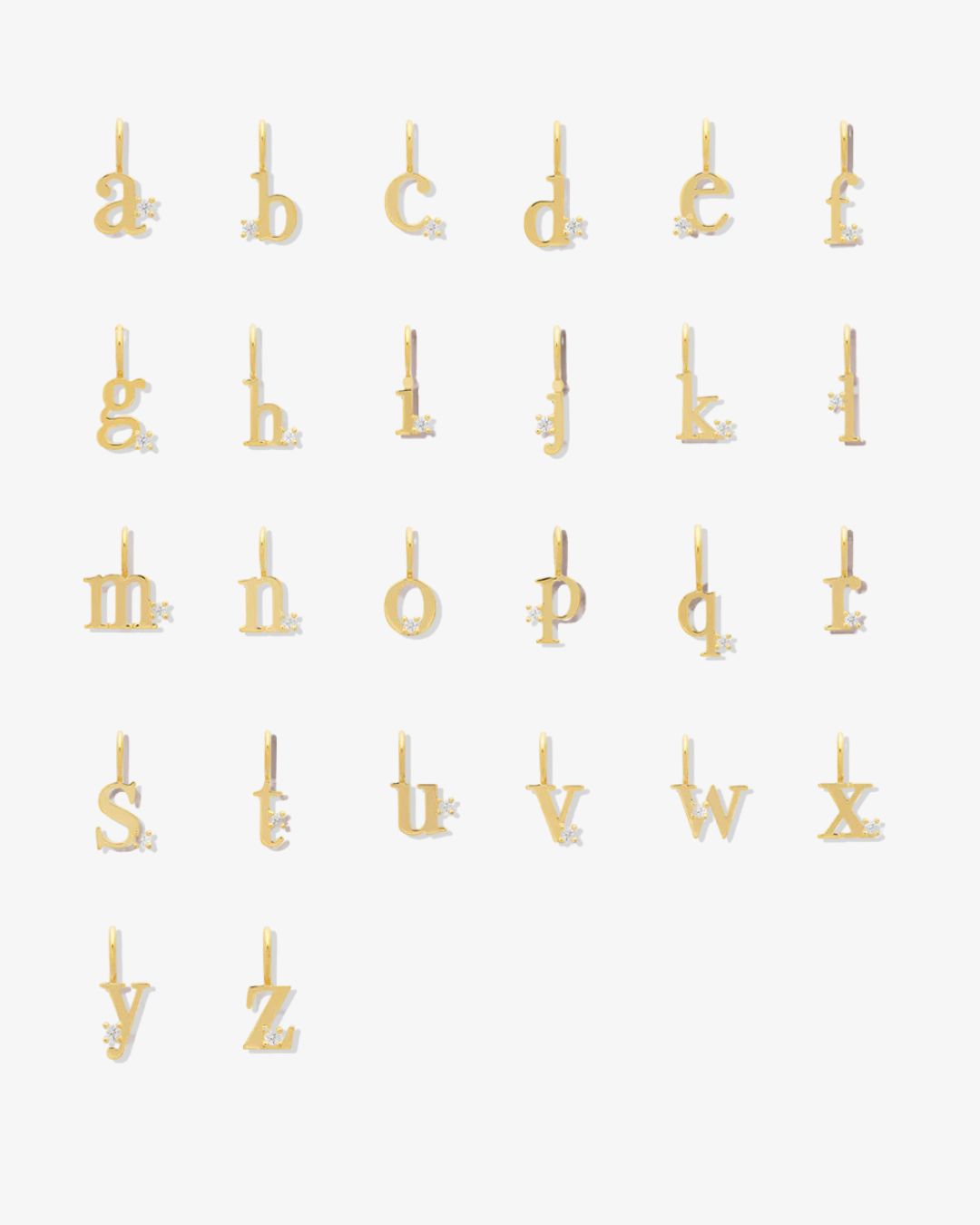 Small Letter With Diamond Necklace - CG4342S,CG4343S,CG4344S