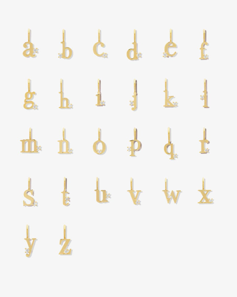 Small Letter With Diamond Necklace - CG4342S,CG4343S,CG4344S