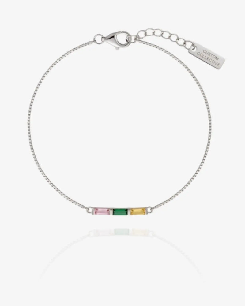 Baguette Birthstone Bracelet