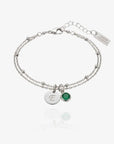 Birthstone and Initial Bracelet