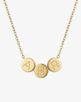 Tiny Circle Initial Necklace