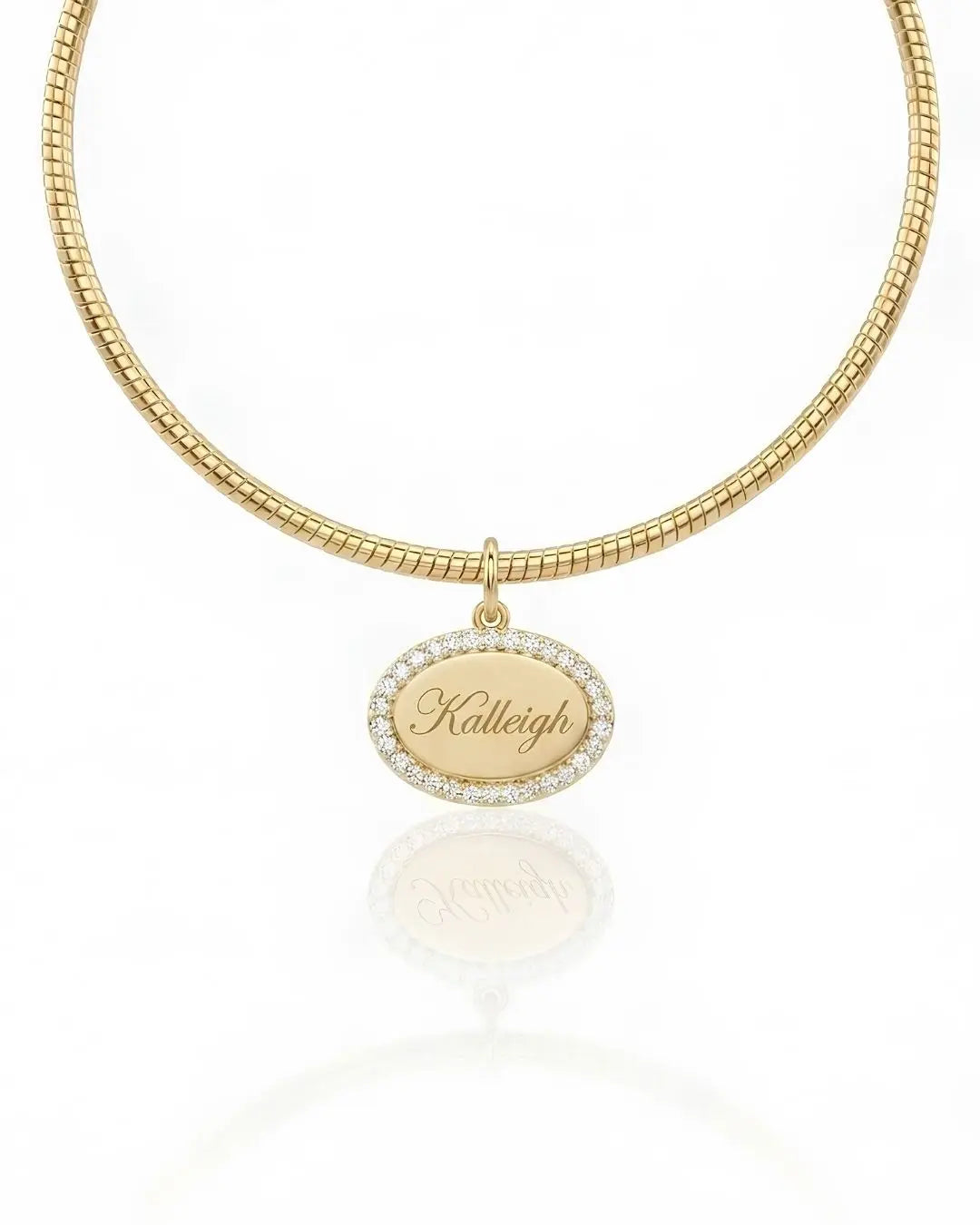 Halo Name Necklace