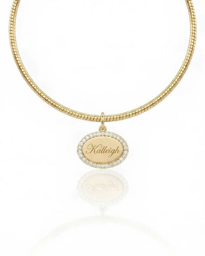 Halo Name Necklace