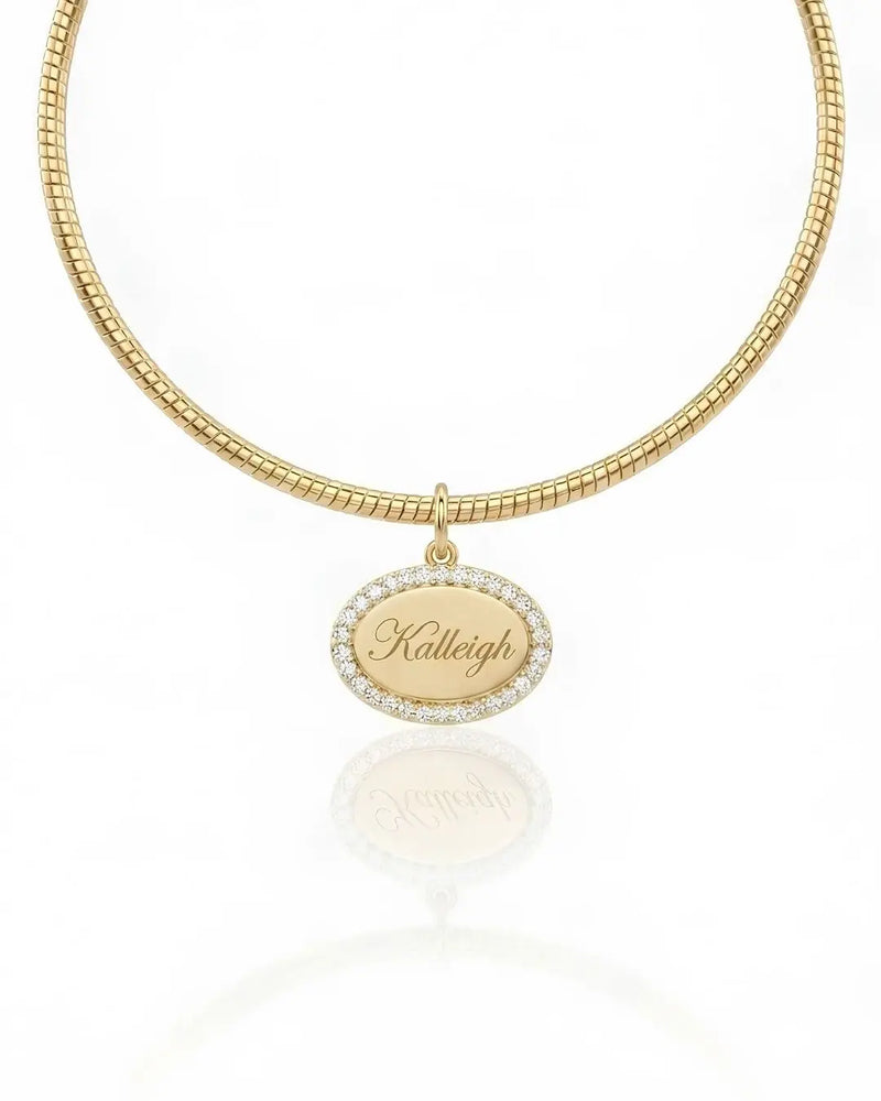 Halo Name Necklace