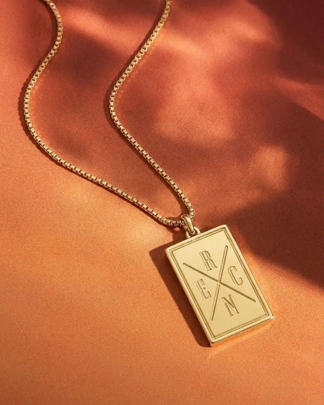 Initial Plaque Necklace