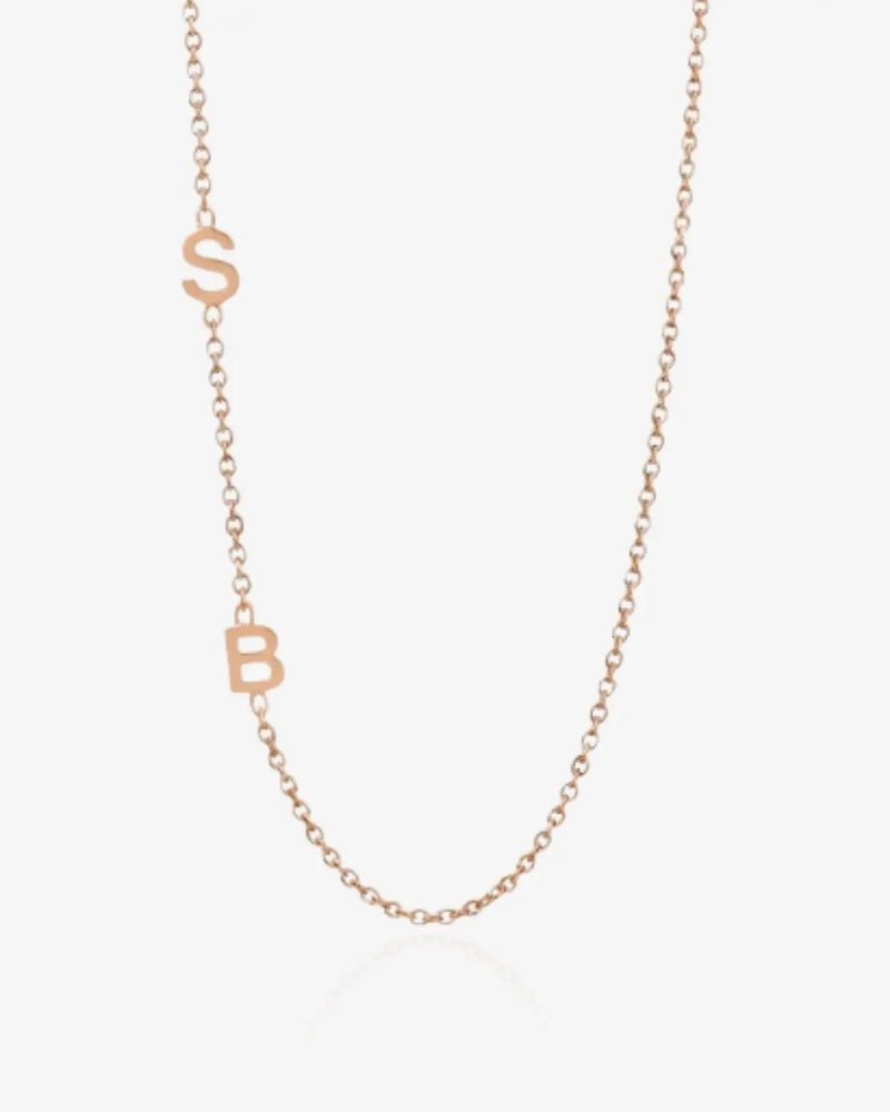 Personalized Sideway Initial Necklace