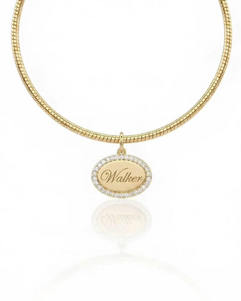 Halo Name Necklace