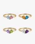 Birthstone Heart Ring