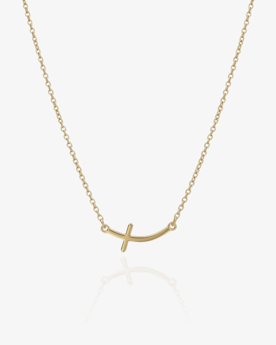 Curved Cross Necklace - CG3904S,CG3905S,CG3906S