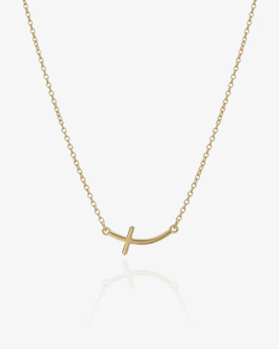 Curved Cross Necklace - CG3904S,CG3905S,CG3906S