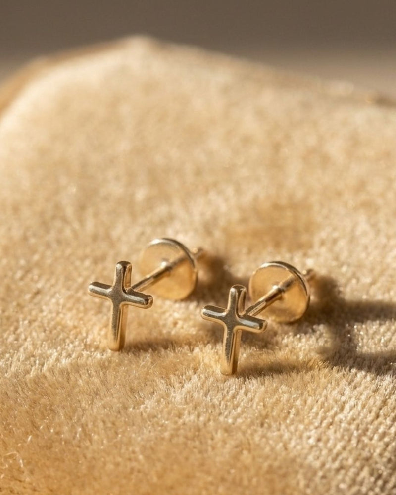 Petite Cross Studs
