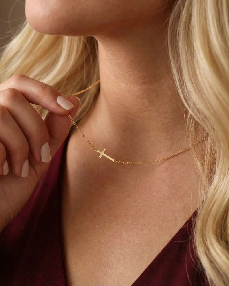Sideways Cross Necklace - CG3919S,CG3920S,CG3921S